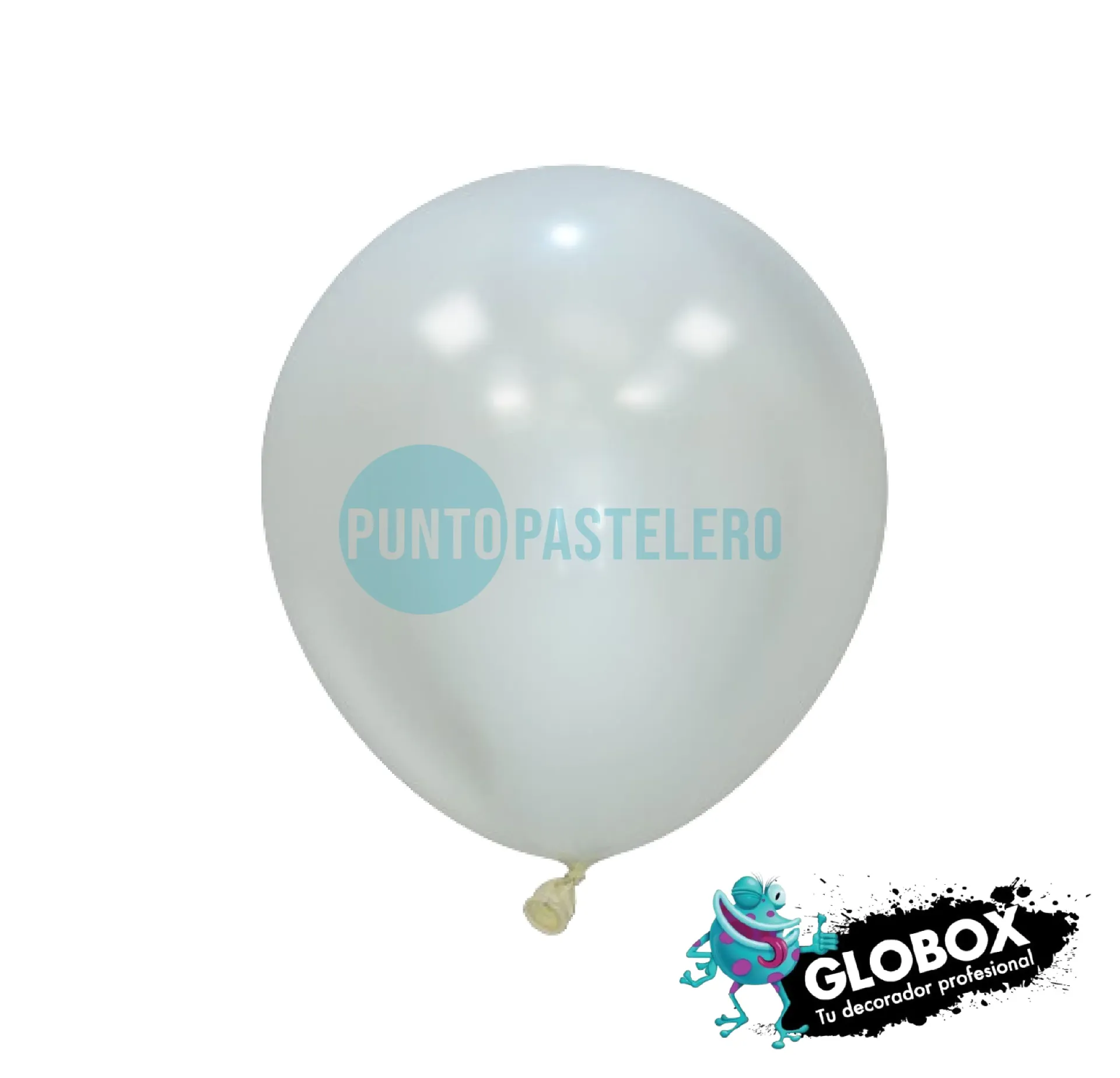 PACK GLOBO GLOBOX 5" BLANCO (X 50 U.)