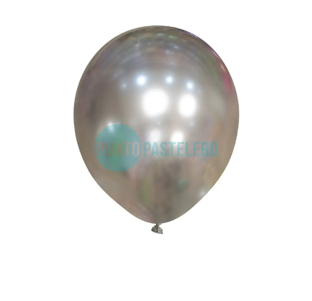 GLOBO GLOBOX CROMO 12" PLATEADO (X 10 U.)