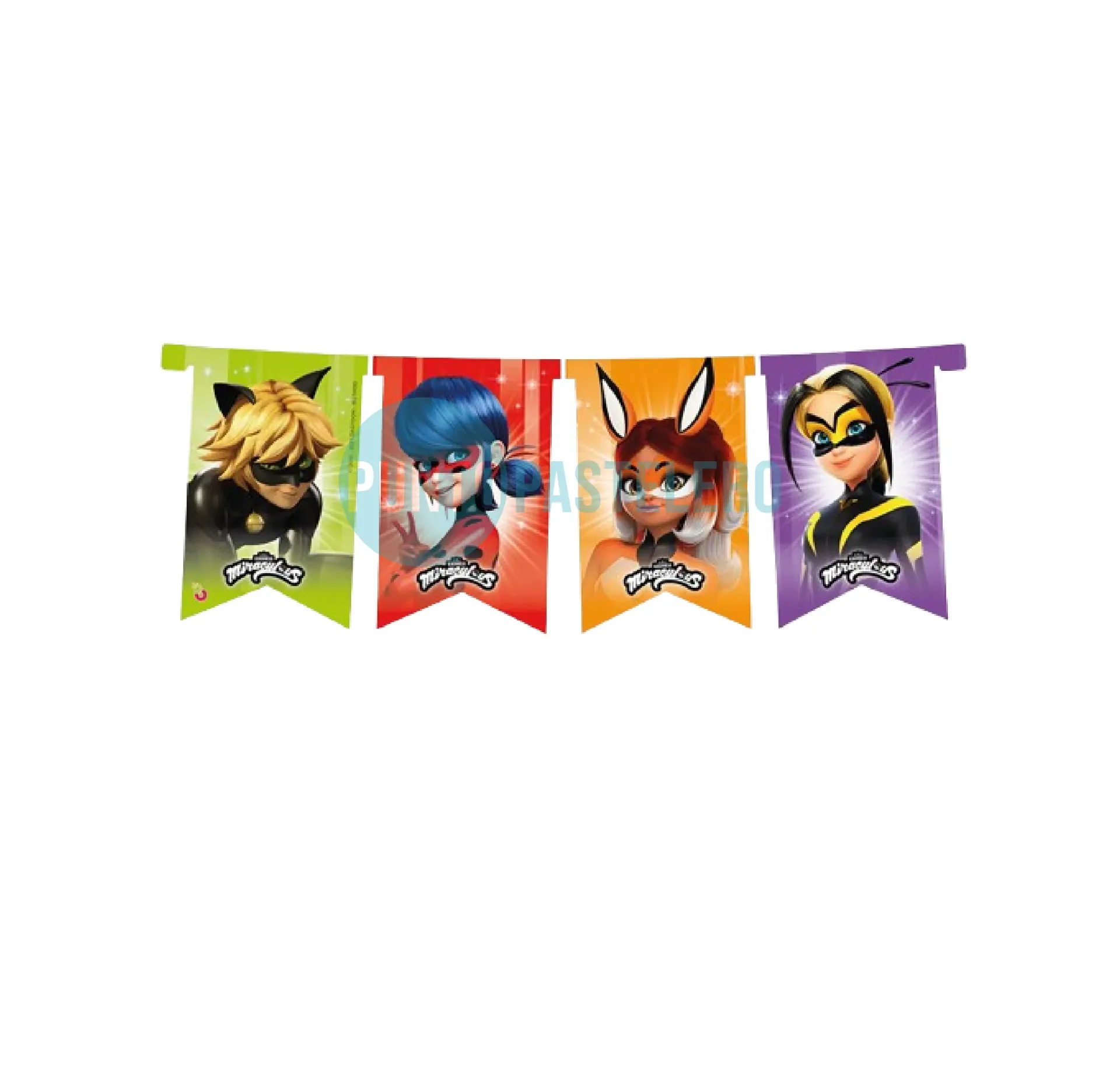 BANDERIN FELIZ CUMPLEAÑOS LADY BUG MIRACULOUS