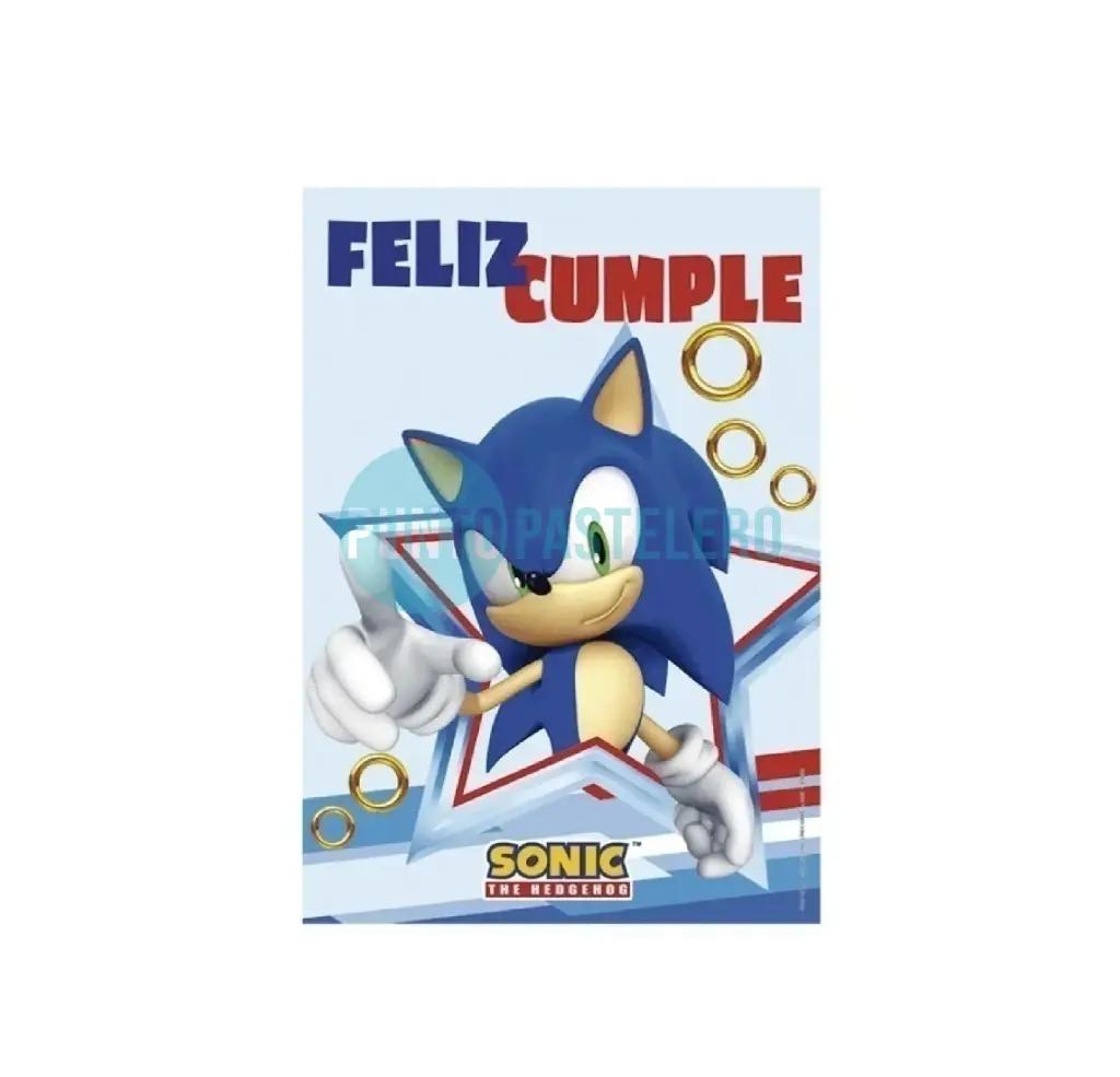 AFICHE FELIZ CUMPLE SONIC