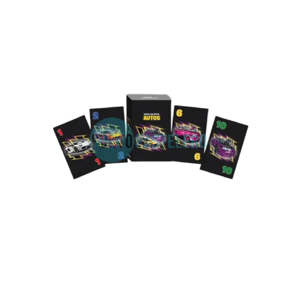 NAIPES MINI AUTOS GOLD MUNDO (X 6 U.)