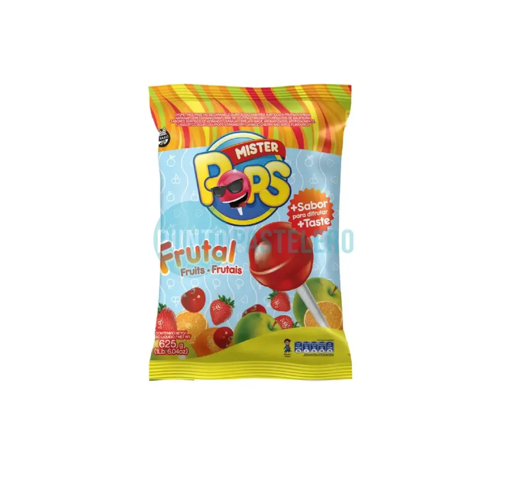CHUPETINES MR POP FRUTAL (X 625 GR.) (50 U.)