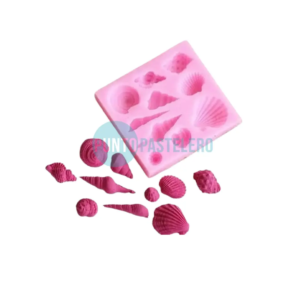MOLDE SILICONA FONDO DEL MAR CARACOLES [C3]