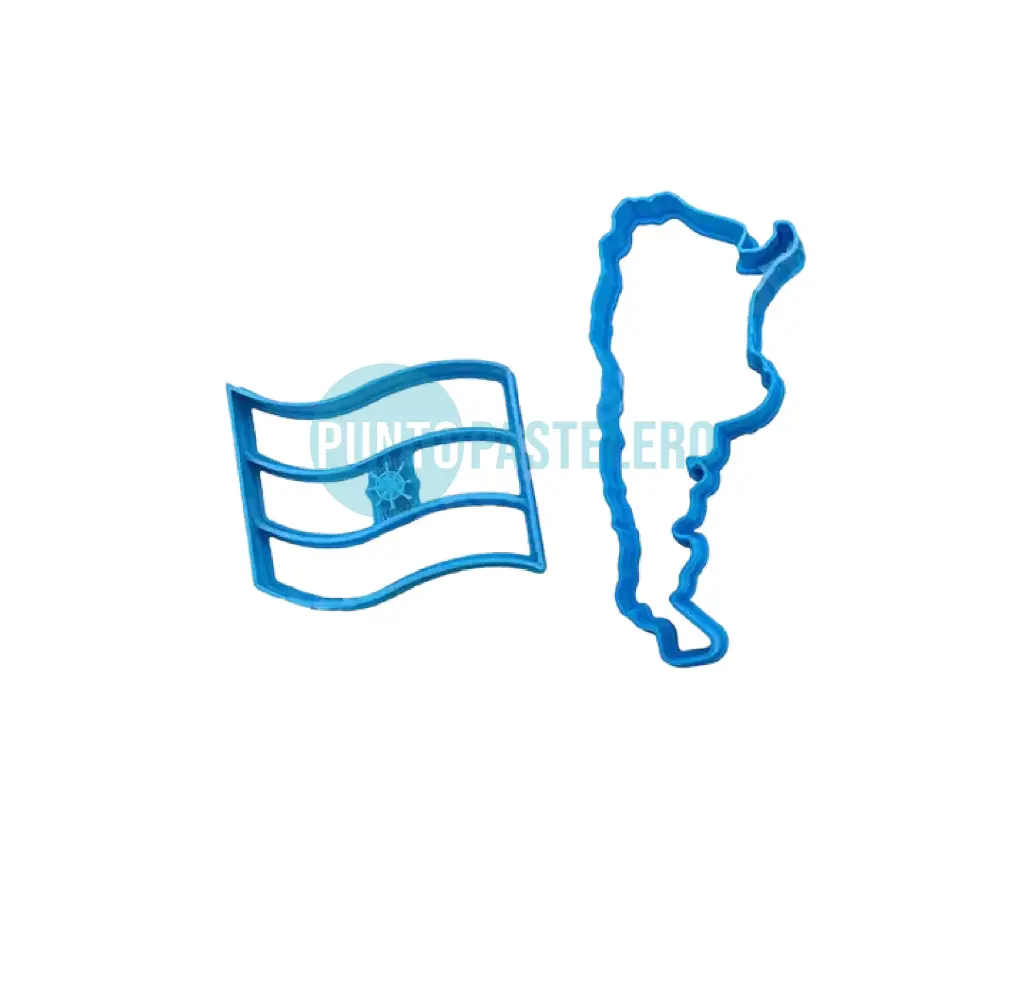 CORTANTE MARCADOR PLASTICO 3D SET ARGENTINA (2 U.) [CAJA 21]