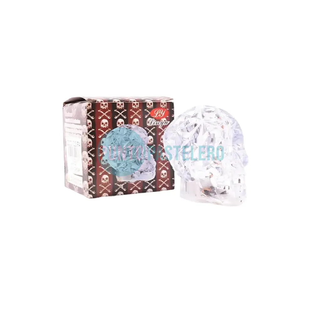 ADORNO LUMINOSO CALAVERA CRANEO LED FACETADO