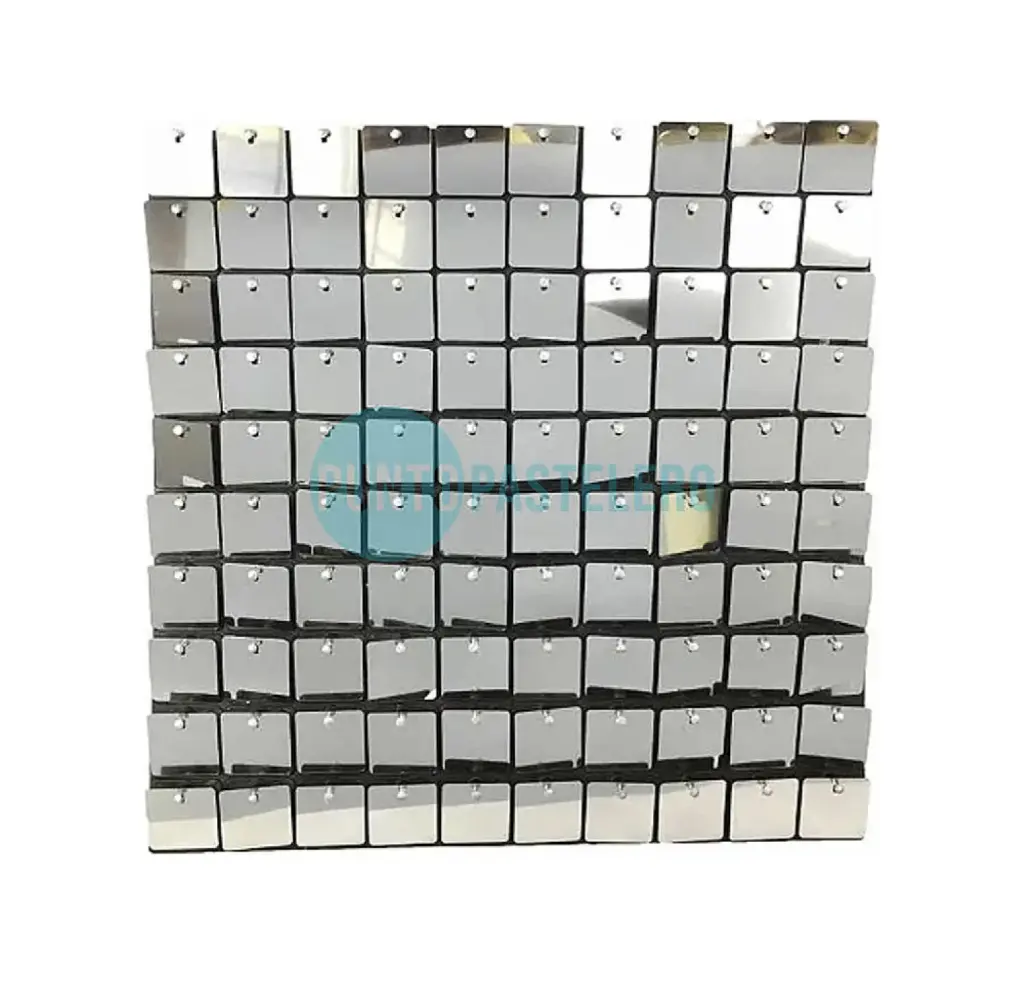 SHIMMER WALL SET 12 PANELES (+ ACCESORIOS) (PLATEADO)