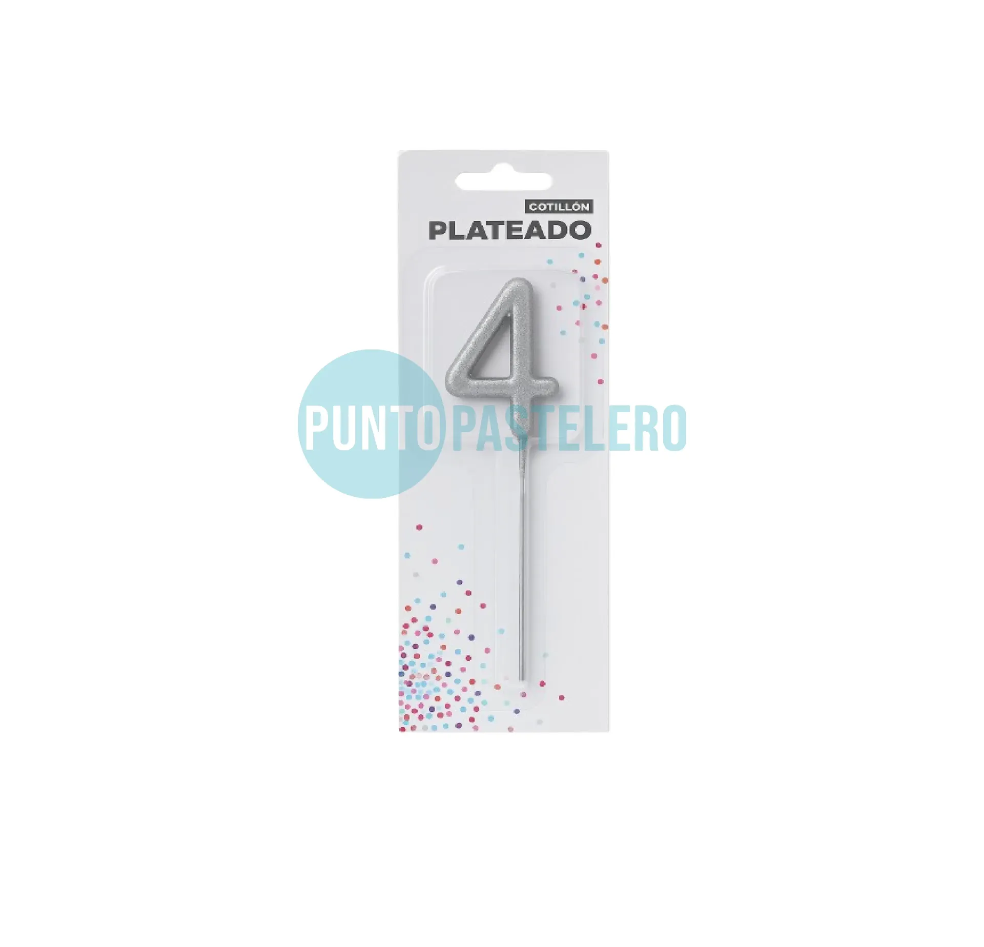 VELA SPARKLER PLATEADO (N° 4)