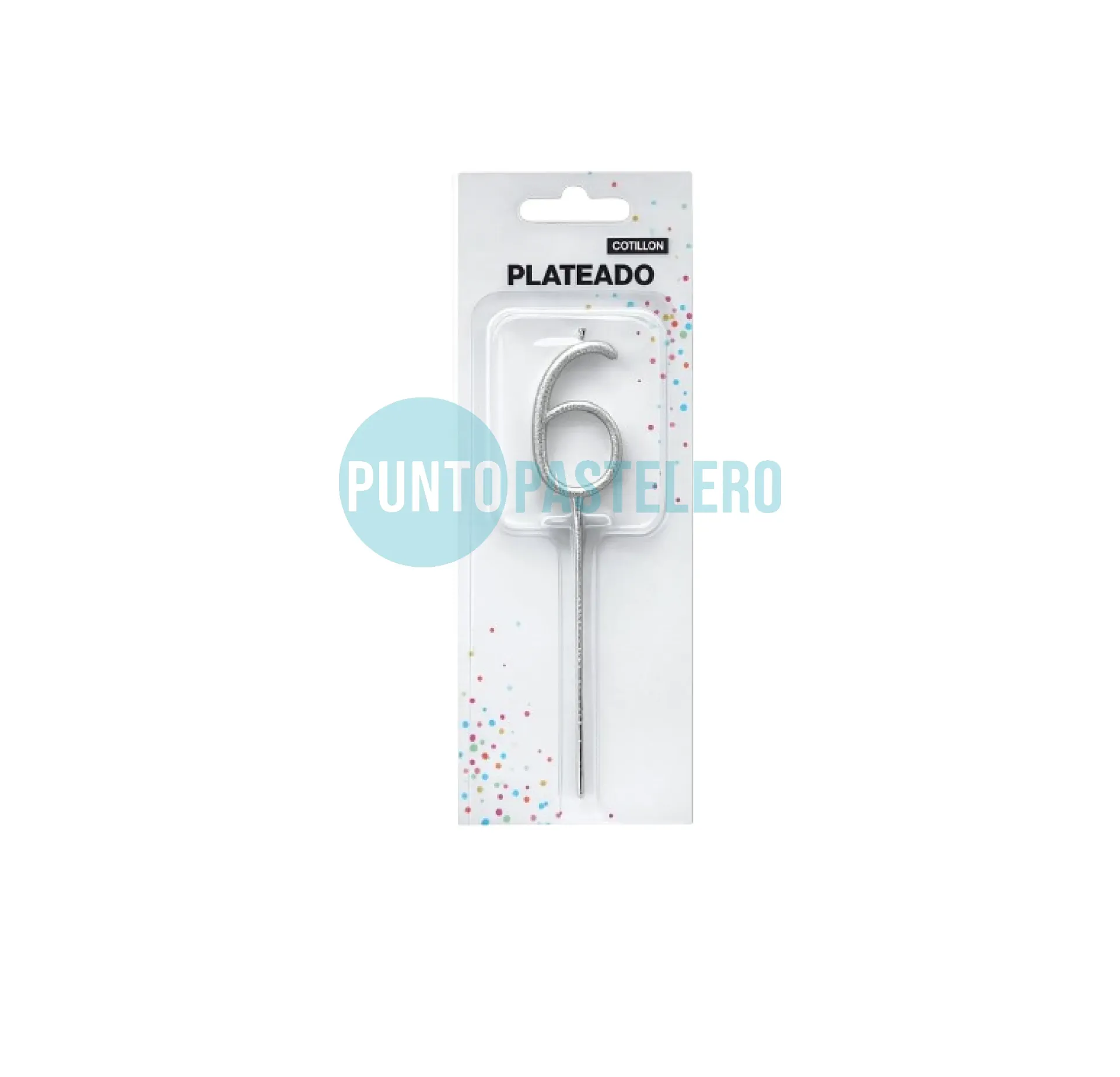 VELA SPARKLER PLATEADO (N° 6)