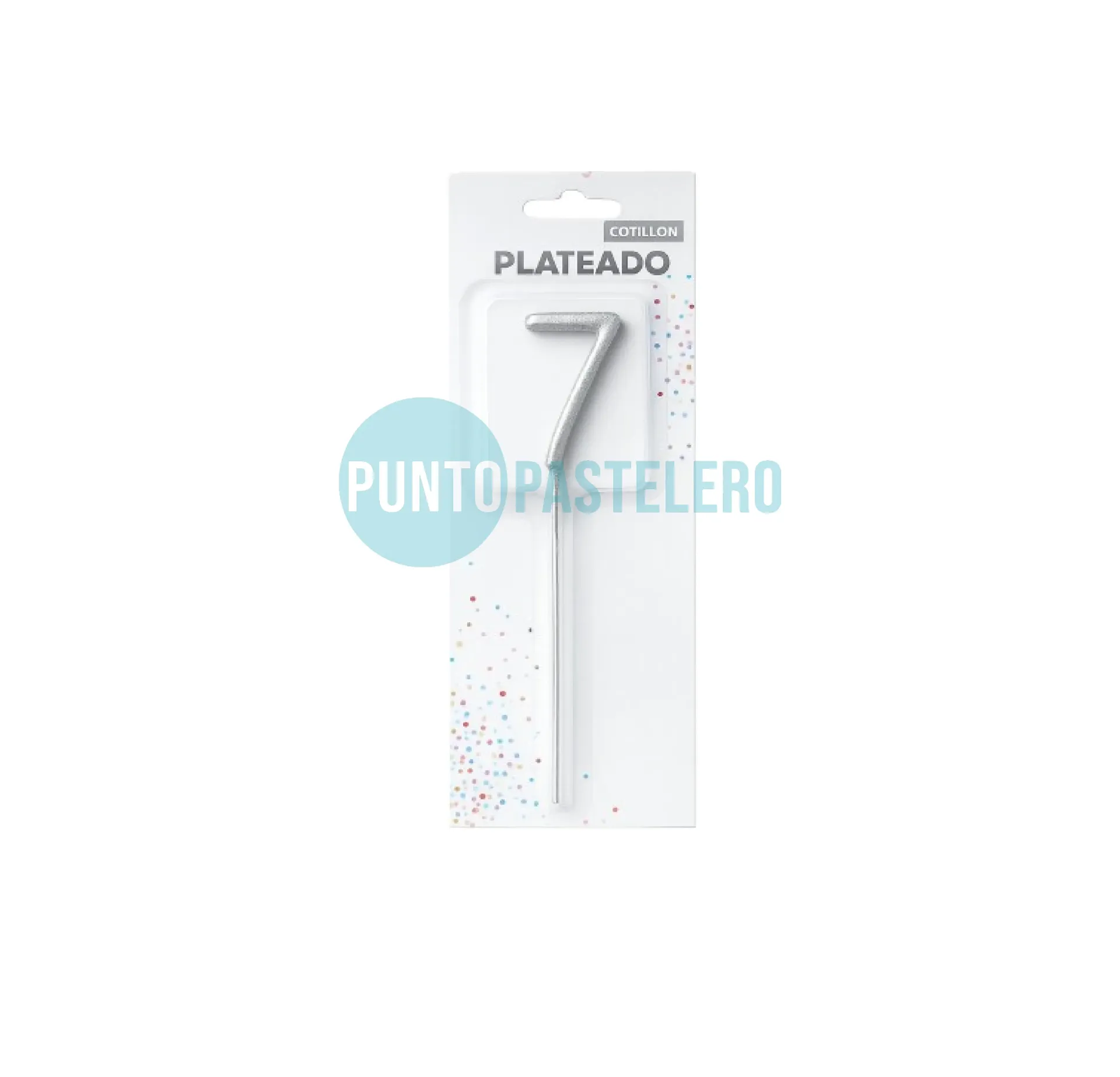 [0202013677136] VELA SPARKLER PLATEADO (N° 7)