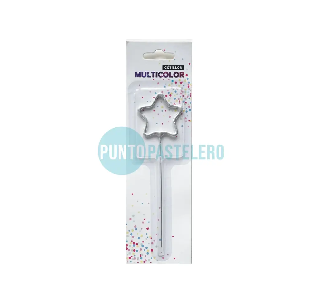 VELA SPARKLER ESTRELLA PLATEADO