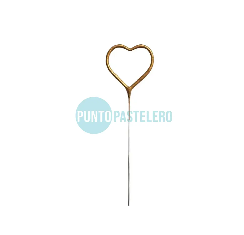 VELA SPARKLER CORAZON DORADO