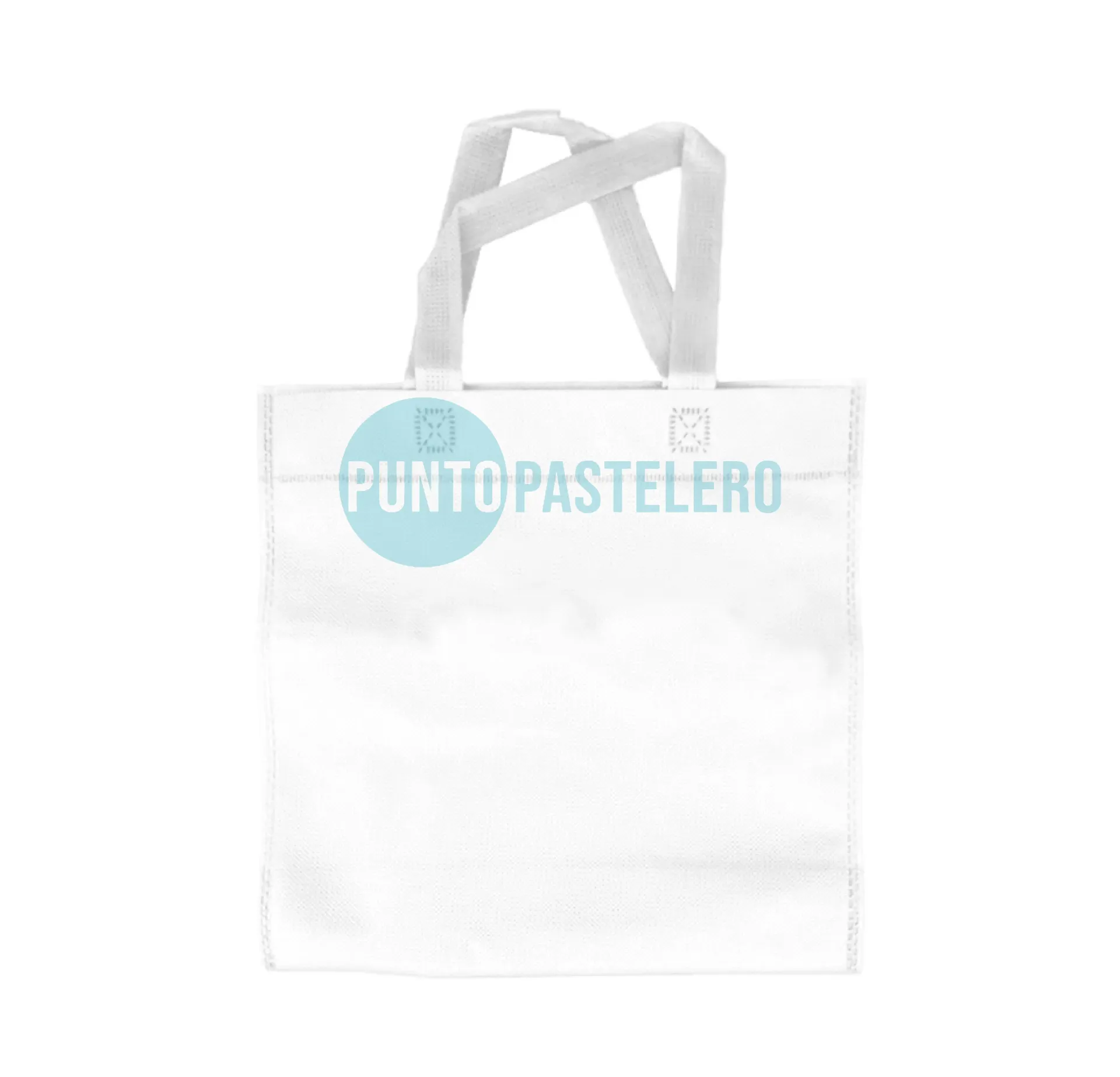 BOLSA DE TELA CON MANIJA BLANCA (30 X 30 CM.) [15]