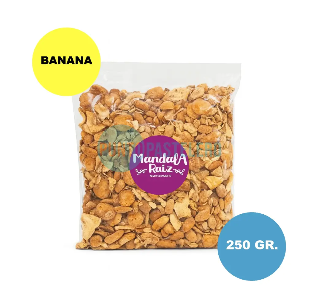 GRANOLA MANDALA RAIZ BANANA (SIN AZUCAR) (X 250 GR.)