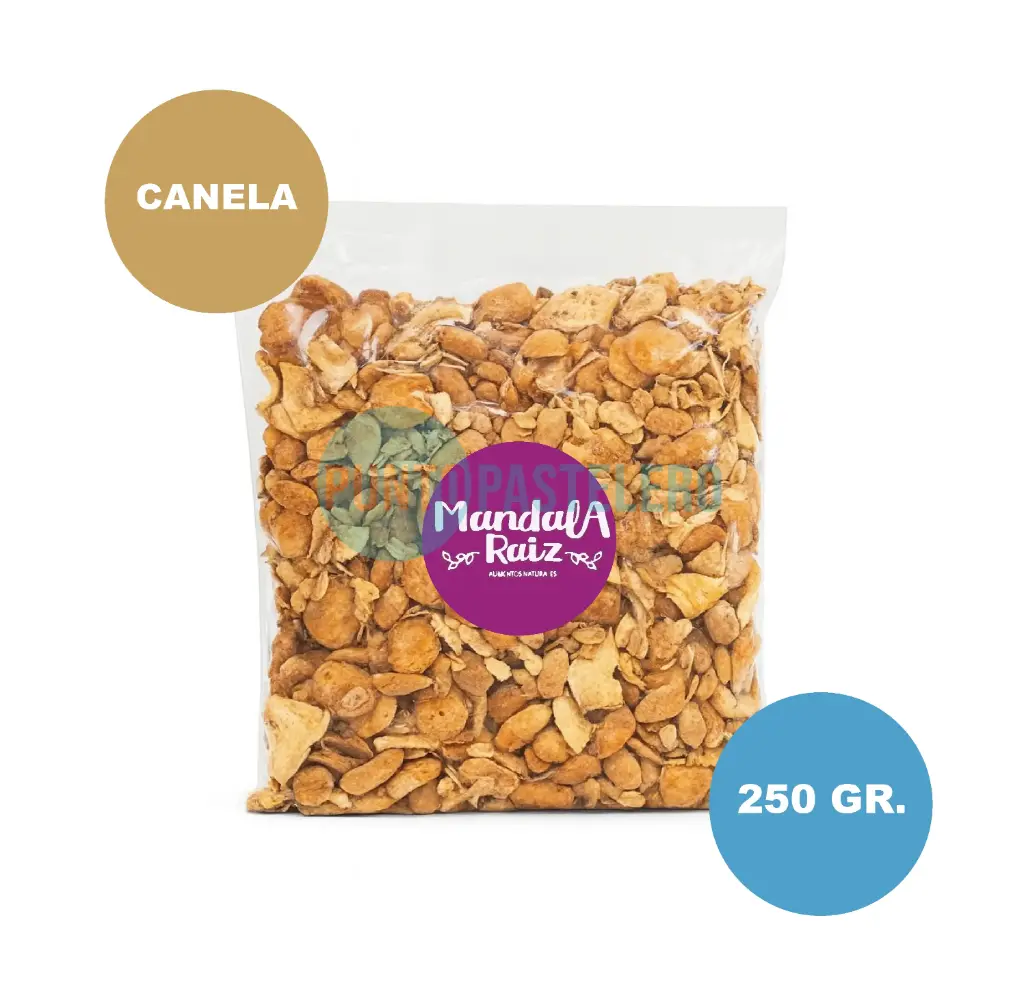GRANOLA MANDALA RAIZ MANZANA Y CANELA (SIN AZUCAR) (X 250 GR.)