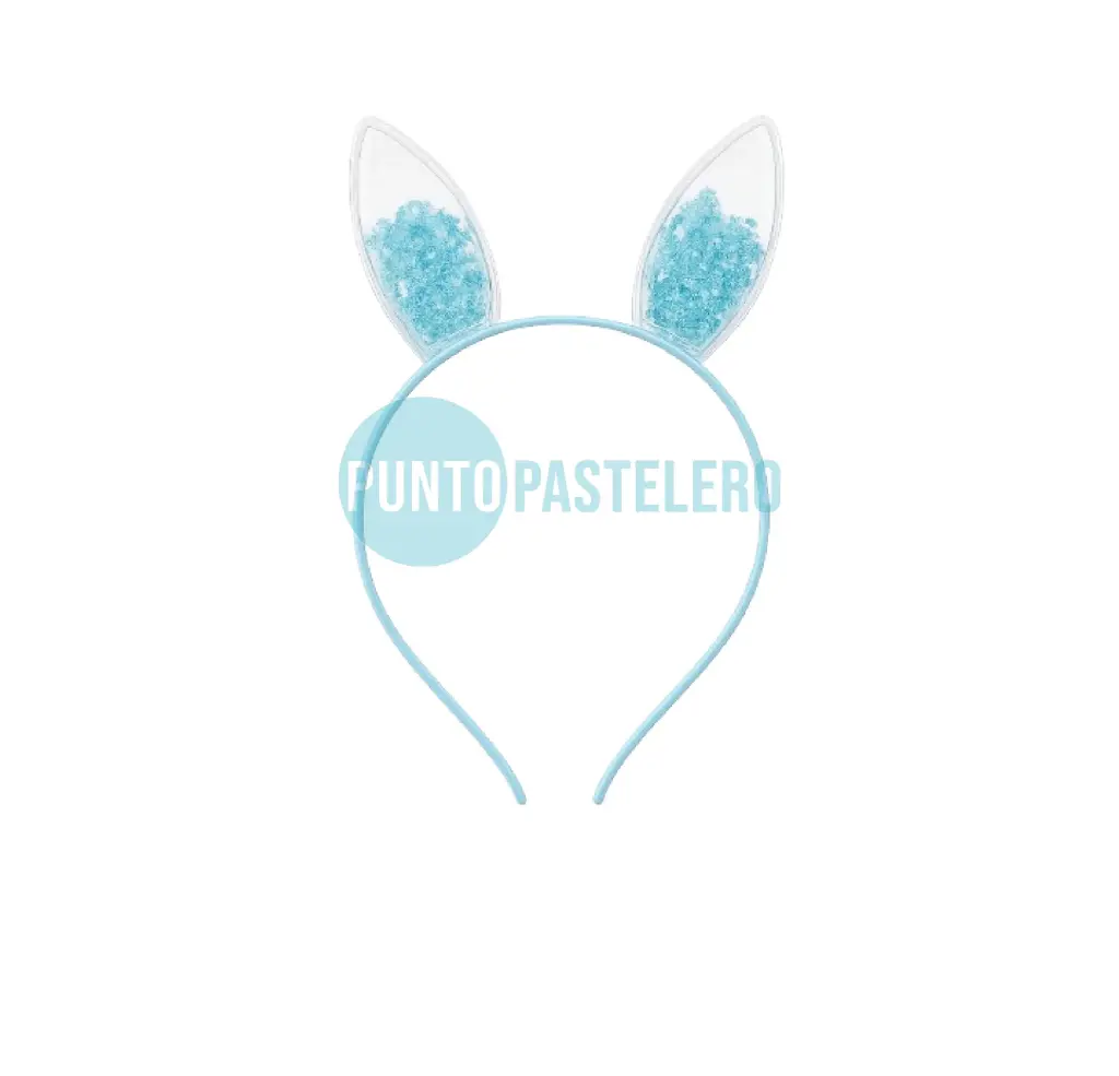 VINCHA SHAKER "BUNNY" (CELESTE)