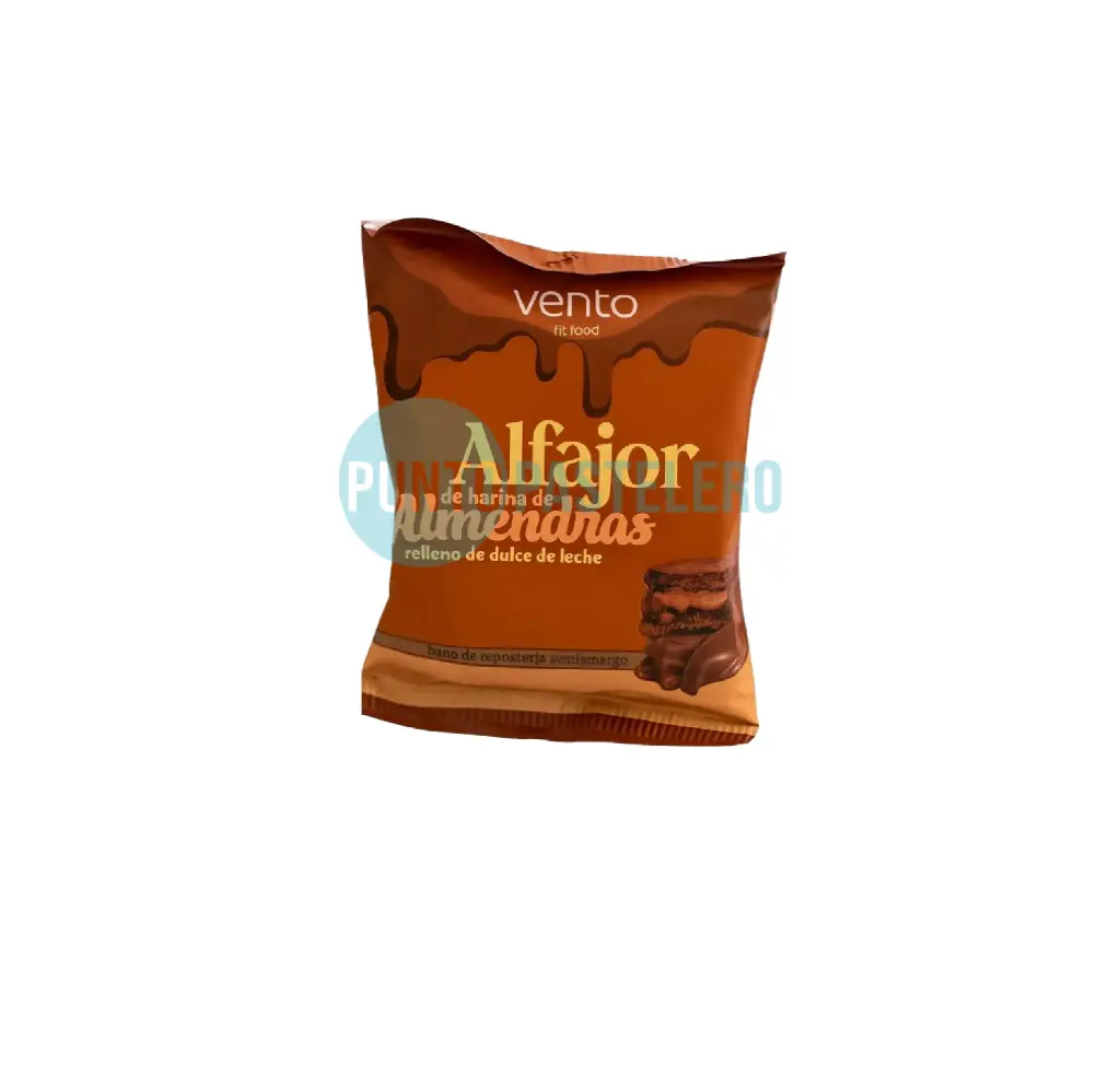 ALFAJOR DE DULCE DE LECHE VENTO FIT CON HARINA DE ALMENDRAS (KETO) (SIN AZUCAR)