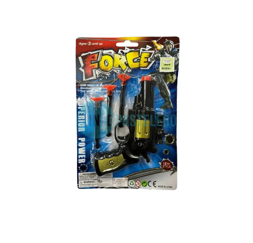 SET PISTOLA LANZA DARDOS EN BLISTER