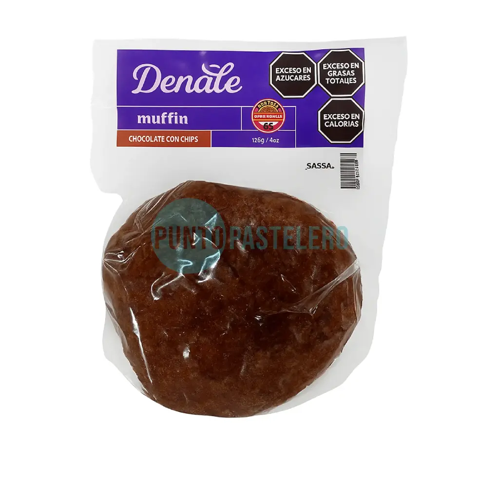 MUFFIN DE CHOCOLATE CON CHIPS DENALE (X 120 GR.) (SIN TACC)