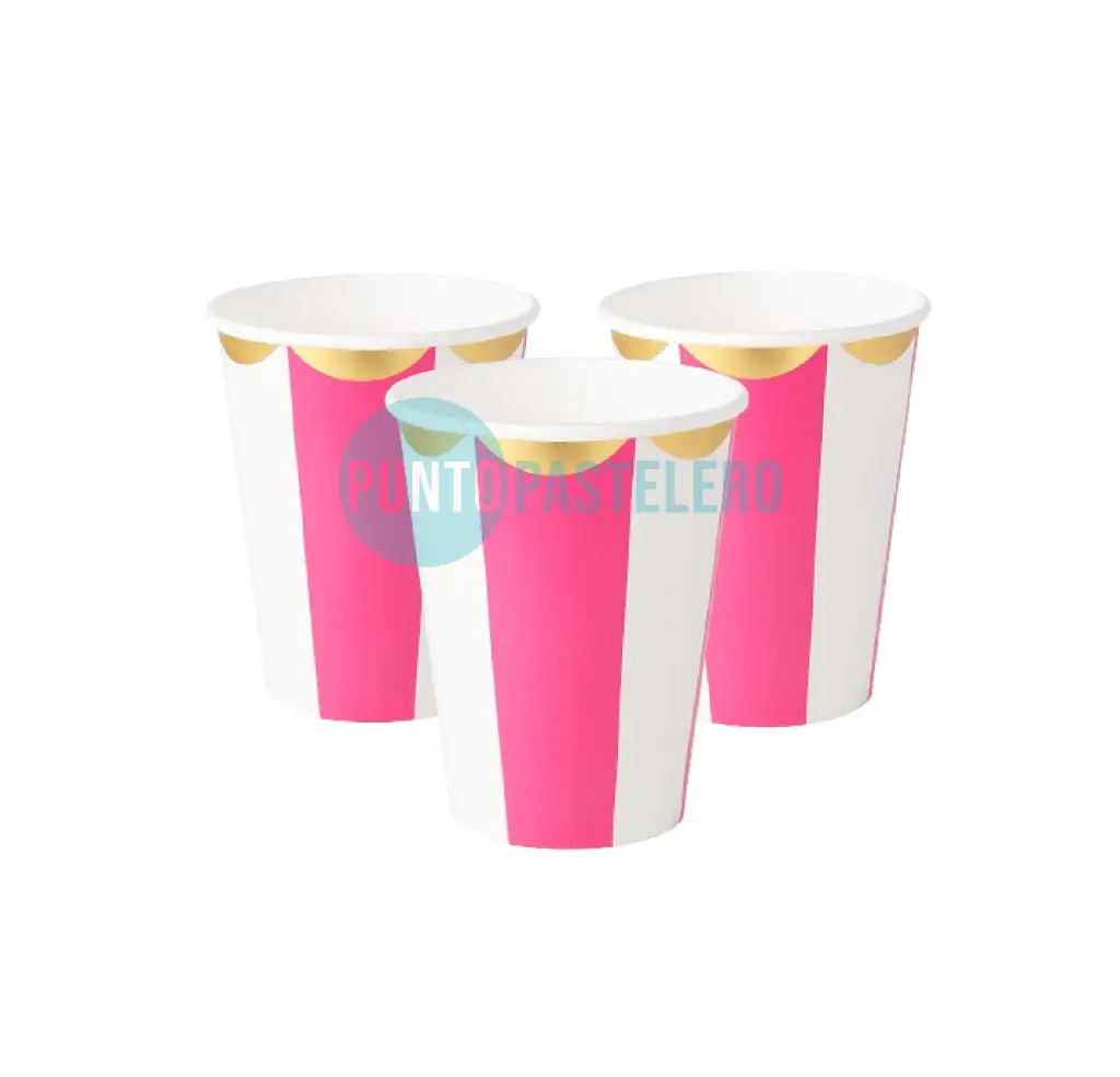 VASO POLIPAPEL TIFFANY FUCSIA (10 U.)