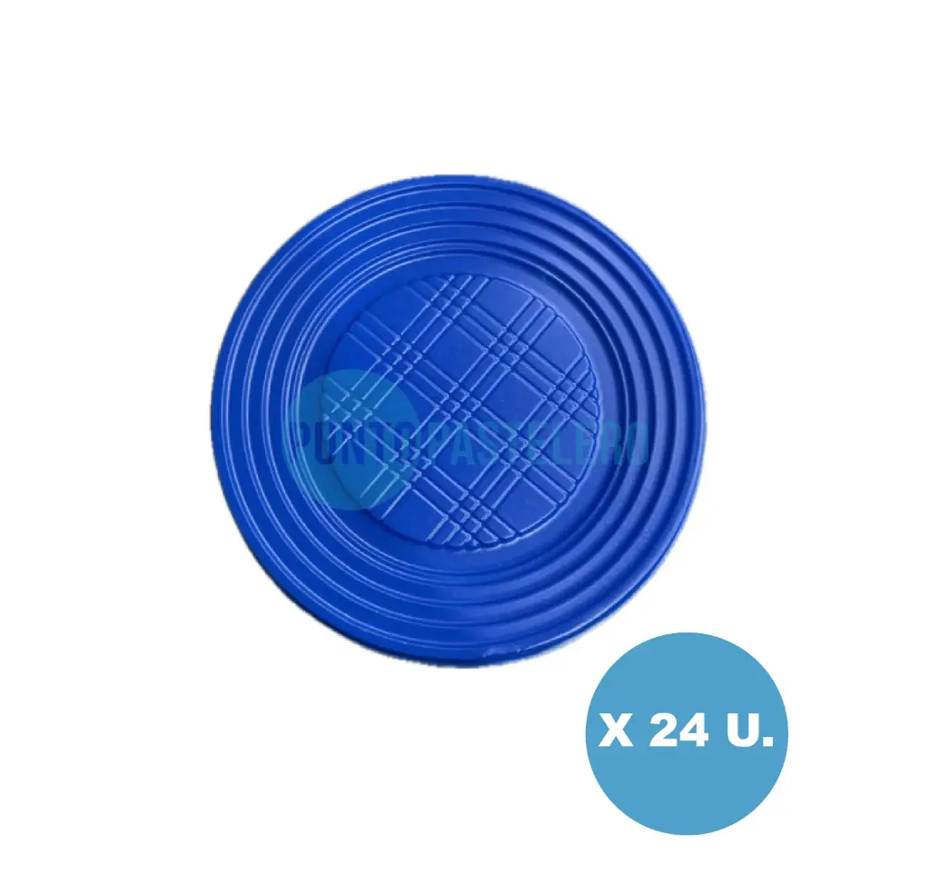 PLATO DESCARTABLE AZUL 17 CM (X 24 U.)