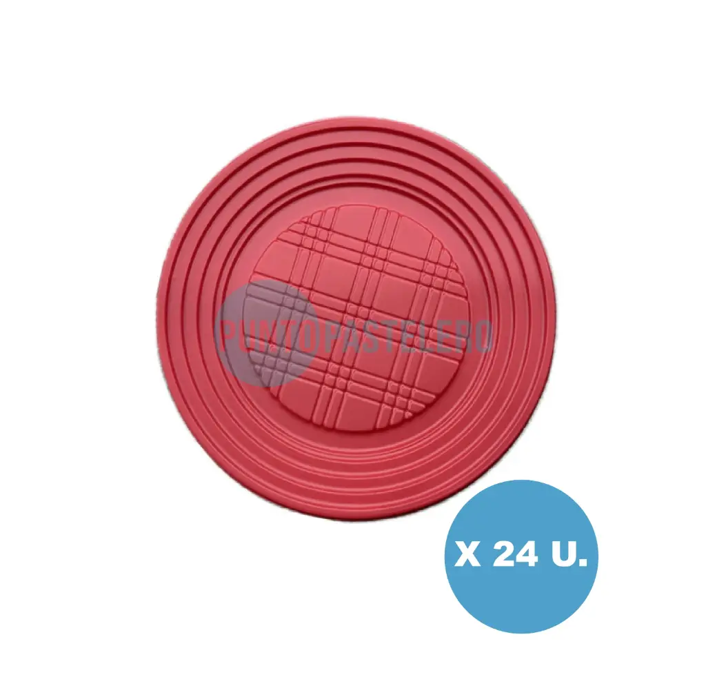 PLATO DESCARTABLE ROJO 17 CM (X 24 U.)