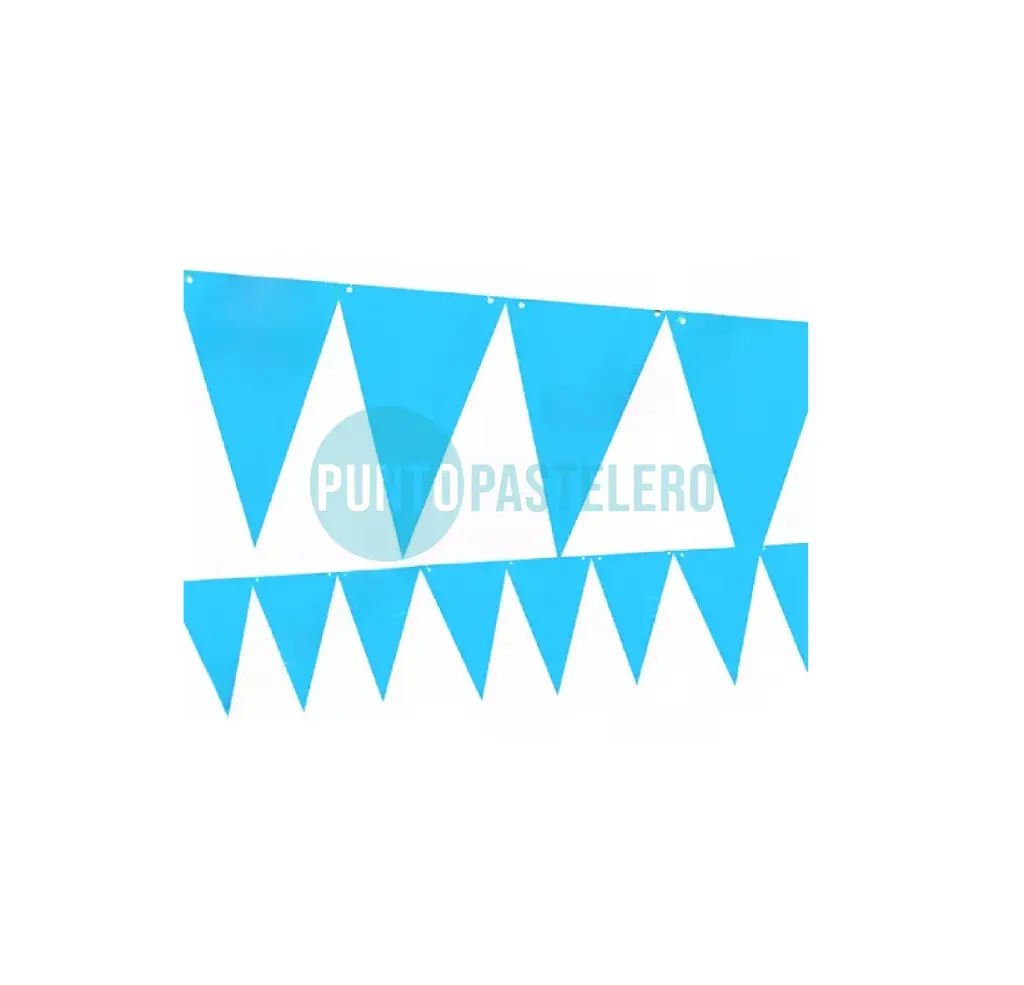 BANDERIN TRIANGULAR CELESTE