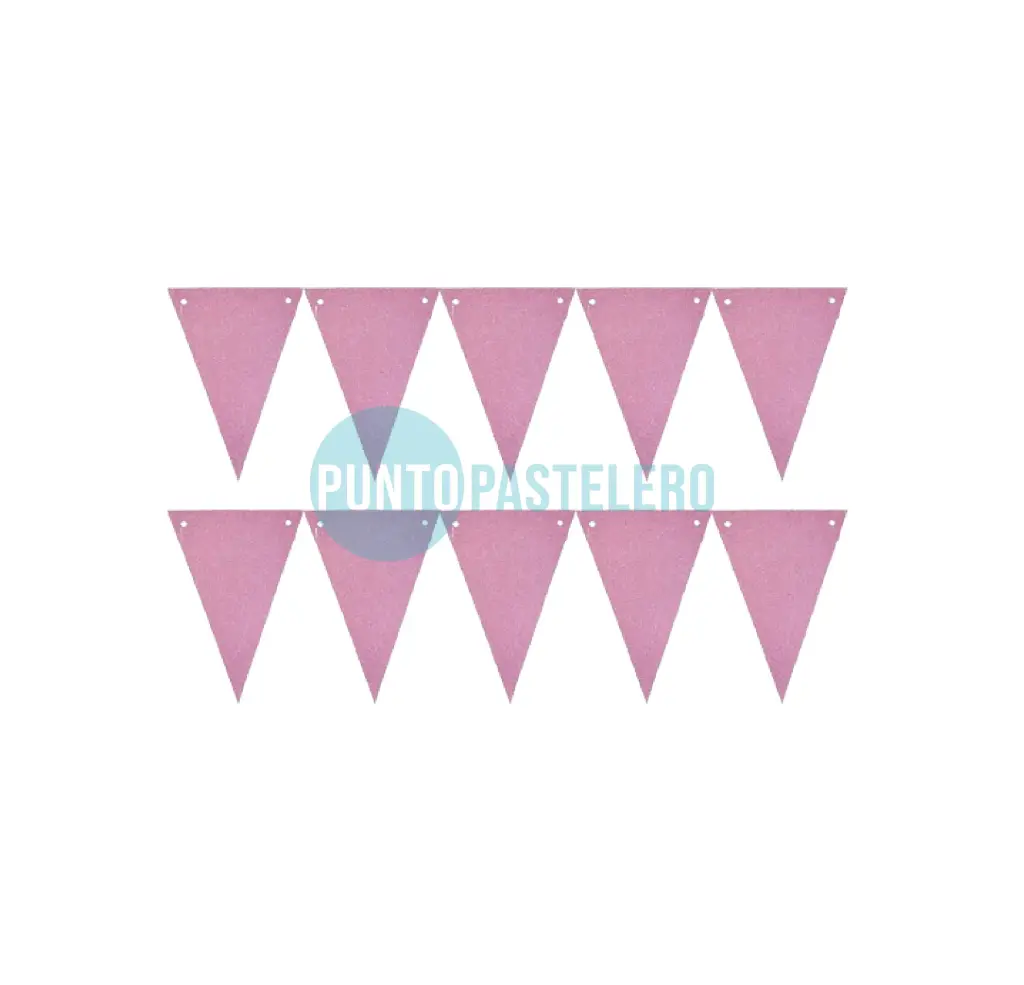 BANDERIN TRIANGULAR ROSA