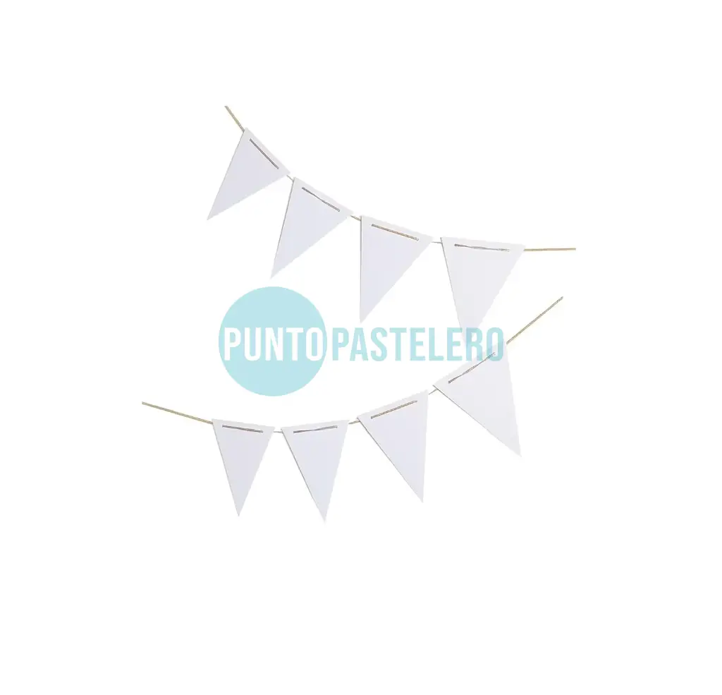 BANDERIN TRIANGULAR BLANCO