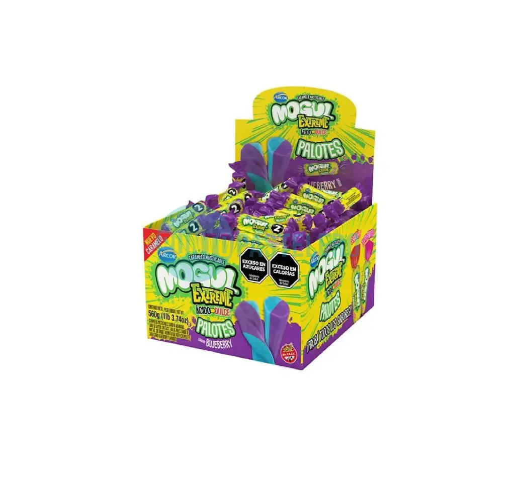 [13841] CARAMELOS MASTICABLES EXTREME PALOTES BLUEBERRY (X 560 GR.)