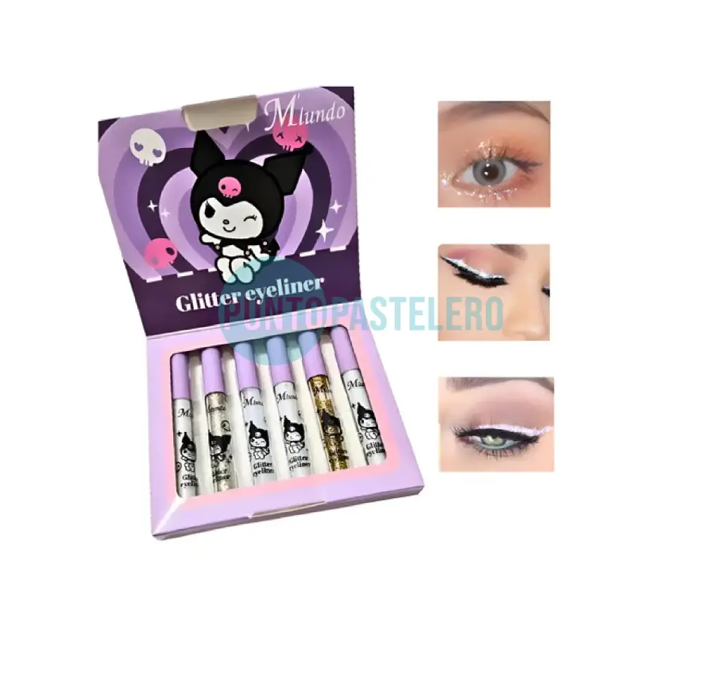 MAQUILLAJE DELINEADOR GLITTER KUROMI