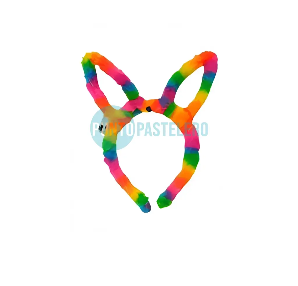 VINCHA CONEJO MULTICOLOR CON LUCES