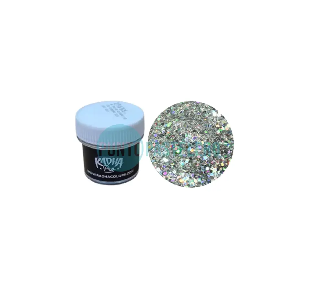 GLITTER PLATEADO VOLATIL BLOW & SHINE RADHA (X 4 GR.)