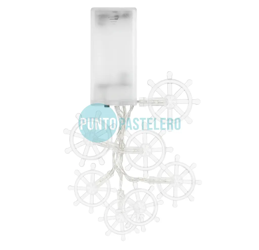 [1716000051018] GUIRNALDA LUCES LED TRANSPARENTE TIMONES (PILA AA)