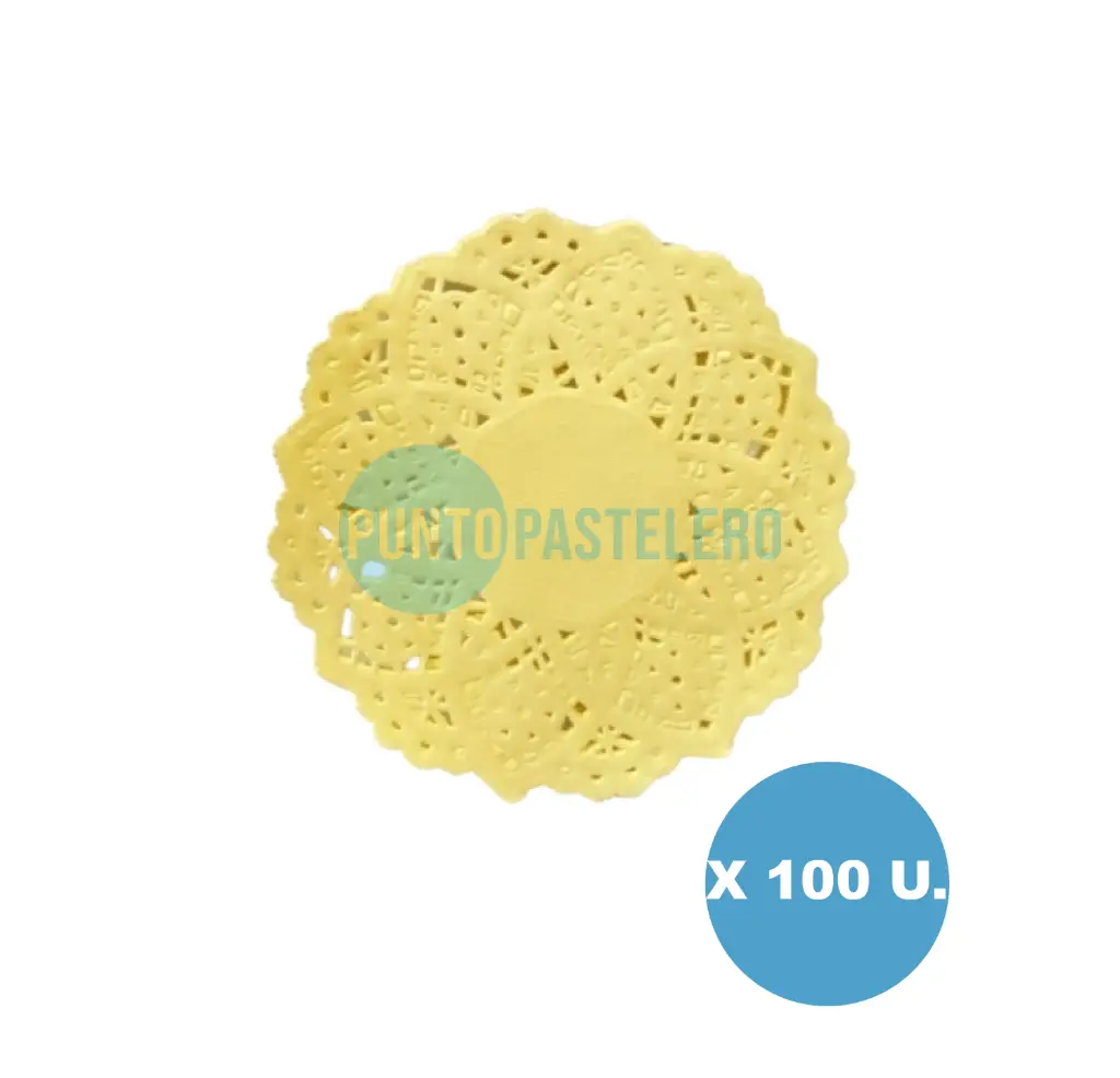 [161000010] PACK BLONDA REDONDA AMARILLA 10 CM (100 U.)