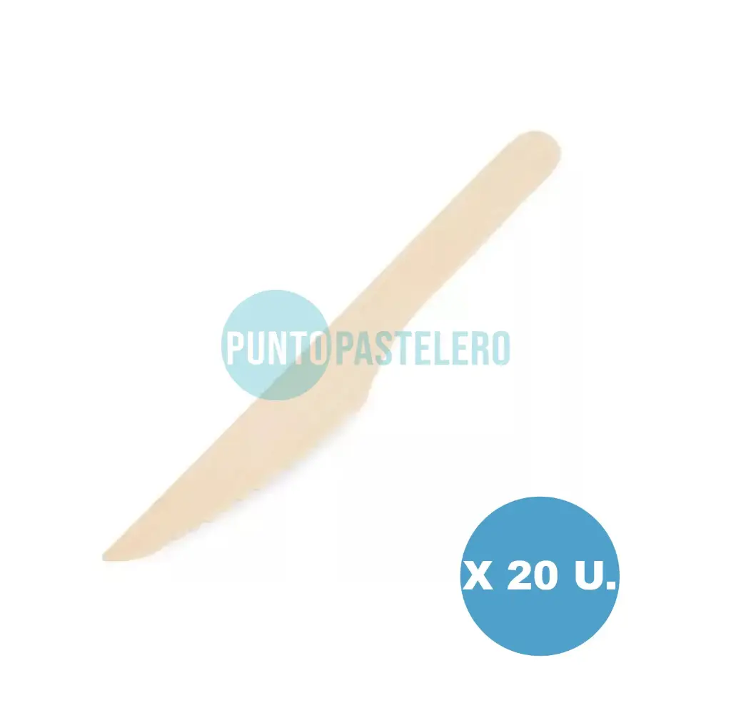 CUCHILLO ECOLOGICO MADERA (X 20 U.)