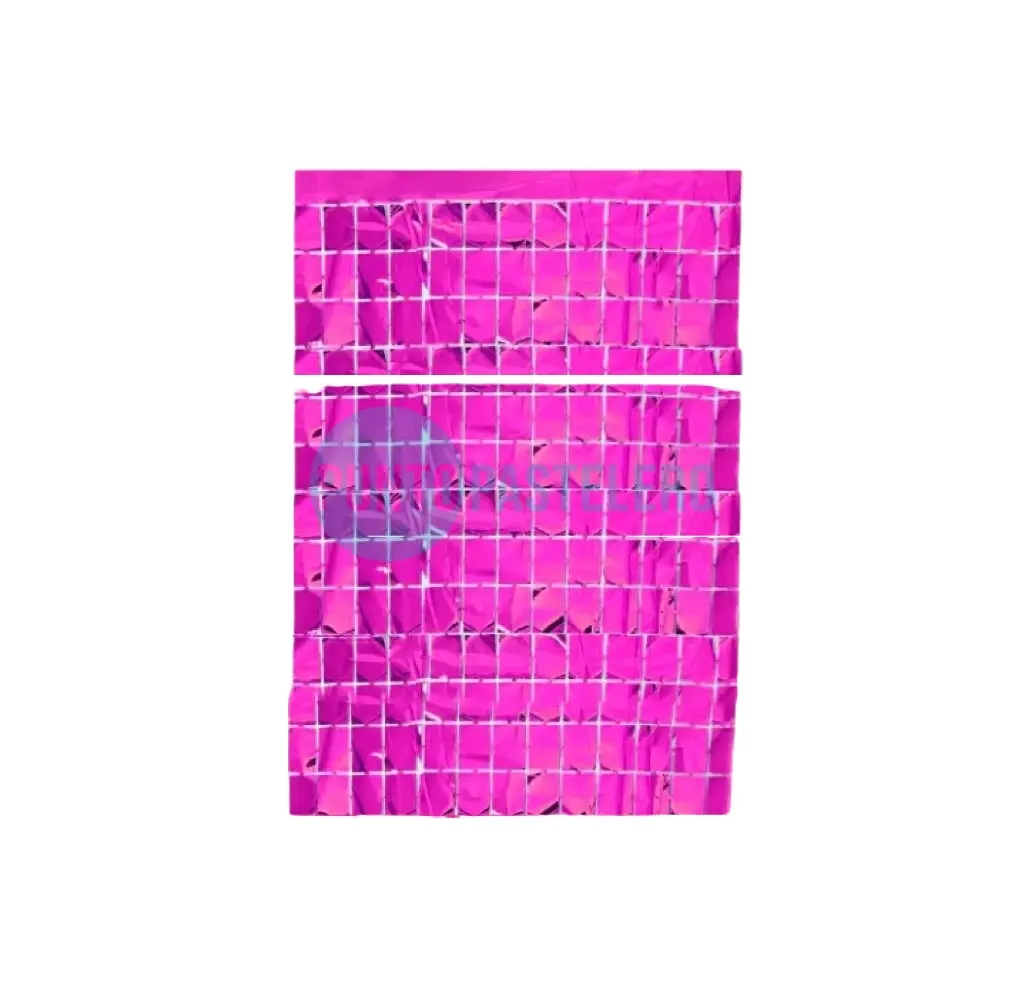 CORTINA METALIZADA BRICK WALL CHICO FUCSIA (2 X 1 MT.)