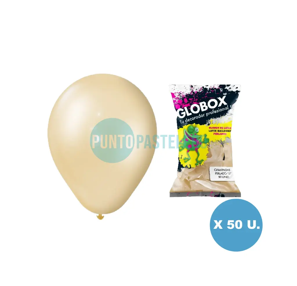 PACK GLOBO GLOBOX LISO 12" ARENA (X 50 U.)