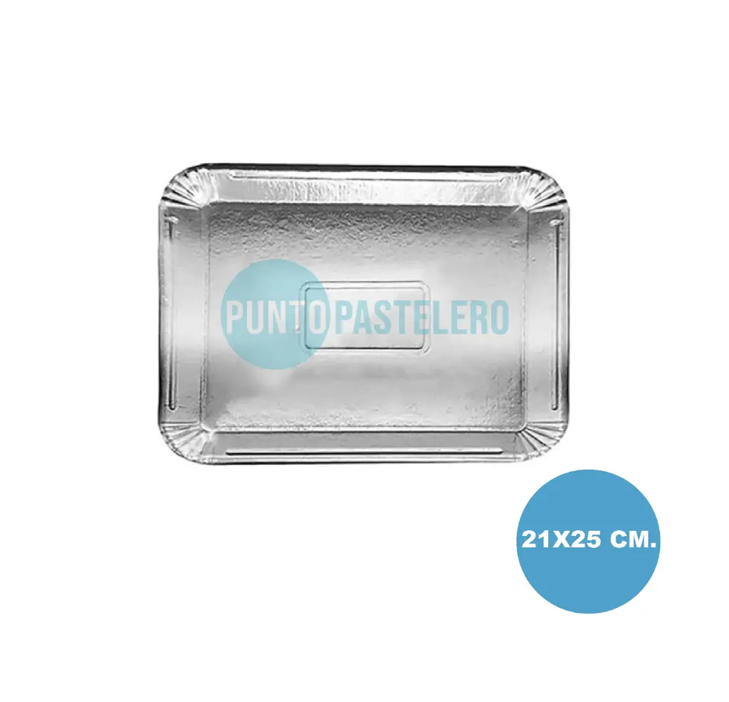 BANDEJA PLATEADA RECTANGULAR (21X25 CM)