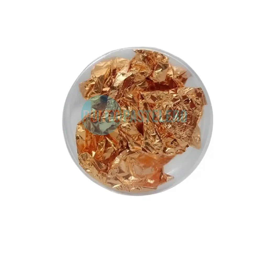 LAMINA DE ORO ROSA GOLD (TARRO X 2 HOJAS)