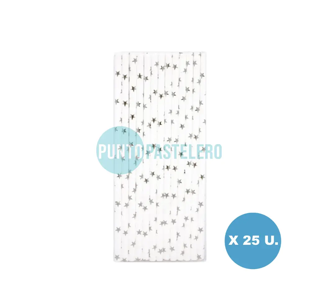 SORBETE POLIPAPEL ESTRELLAS DORADAS/PLATEADAS (X 25 U.)