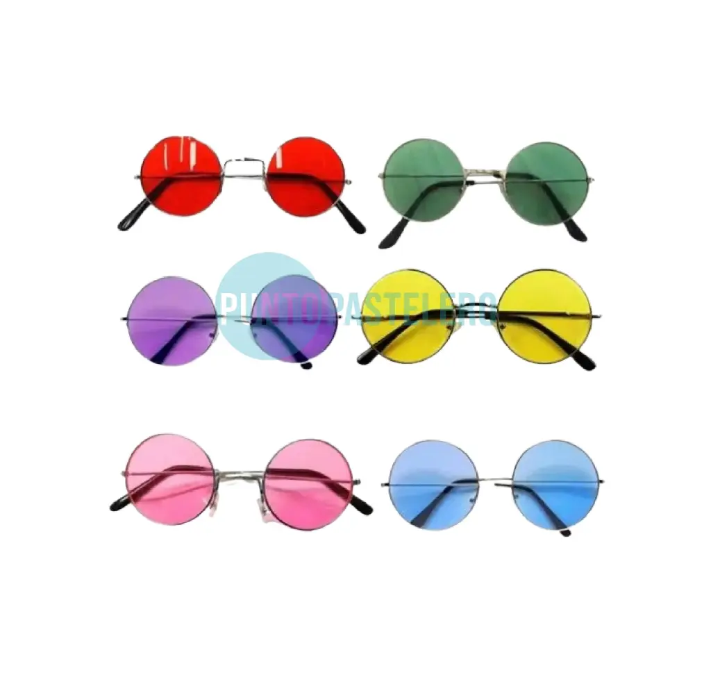 LENTES ANTEOJOS HIPPIE CRISTAL (PARA NIÑOS)