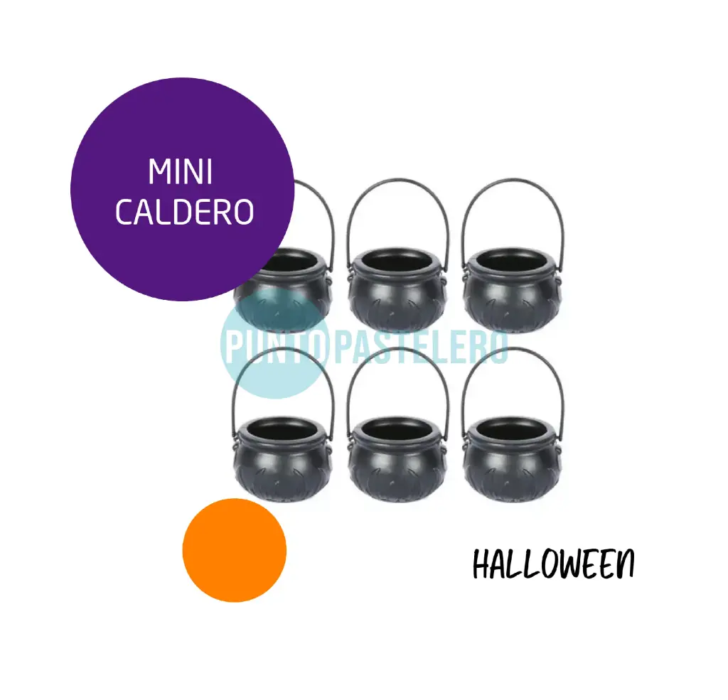 MINI CALDERO NEGRO (X 6 U.)