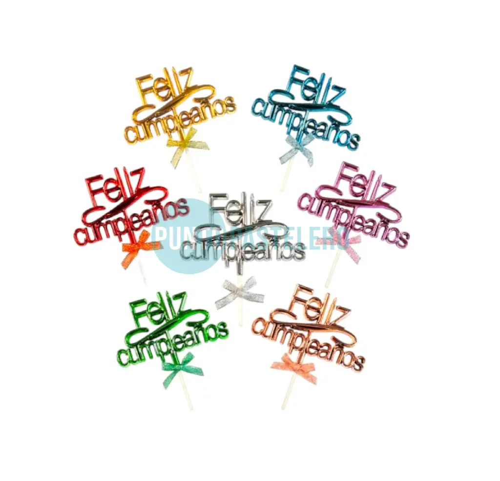 ADORNO PINCHE FELIZ CUMPLEAÑOS VERDE PARTY TIME