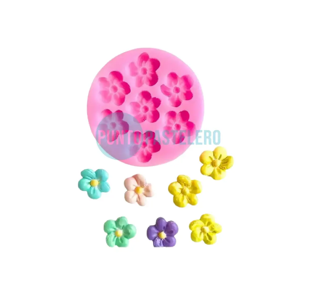 MOLDE SILICONA 7 FLORES