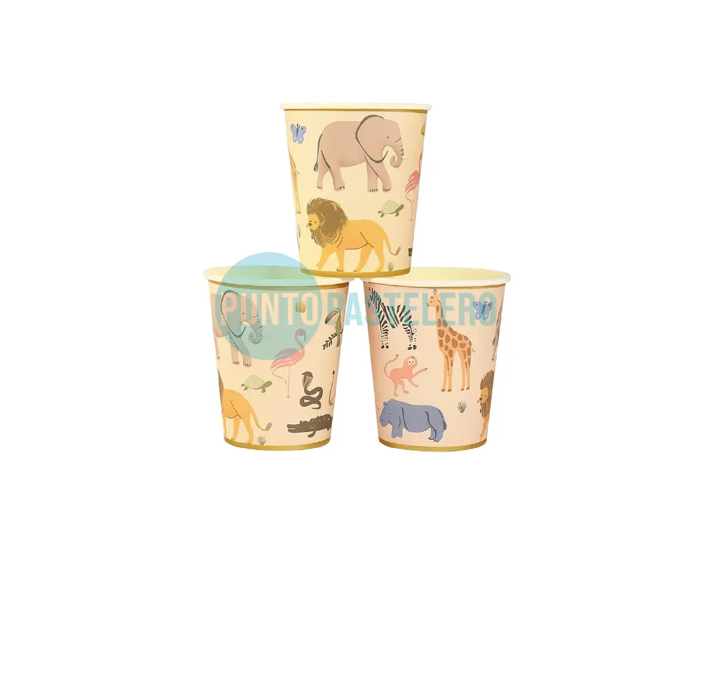 VASO POLIPAPEL "ANIMALS" (10 U.)