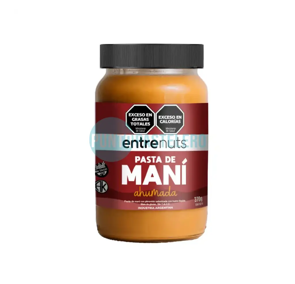 PASTA DE MANI AHUMADA ENTRE NUTS (X 370 GR.) (SIN TACC)