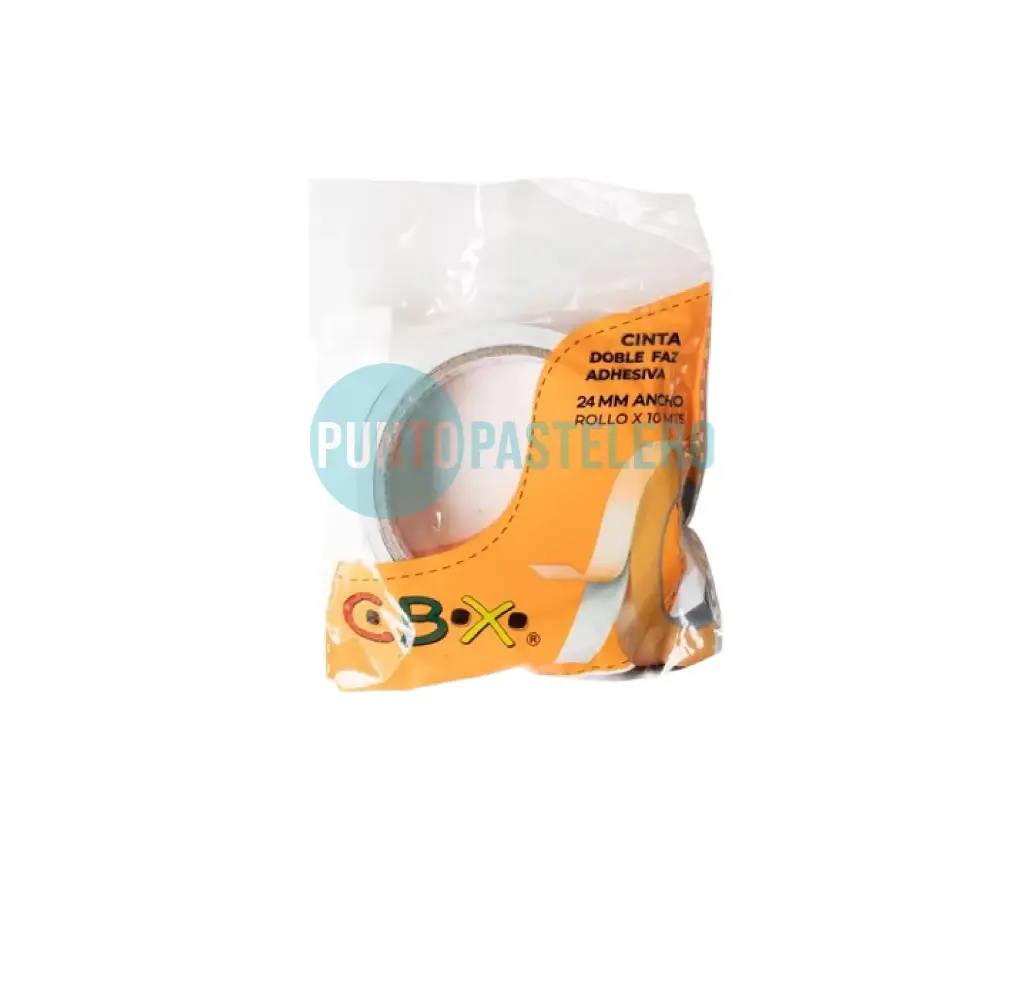 CINTA DOBLE FAZ ADHESIVA 24MM CBX (X 10 MT.)
