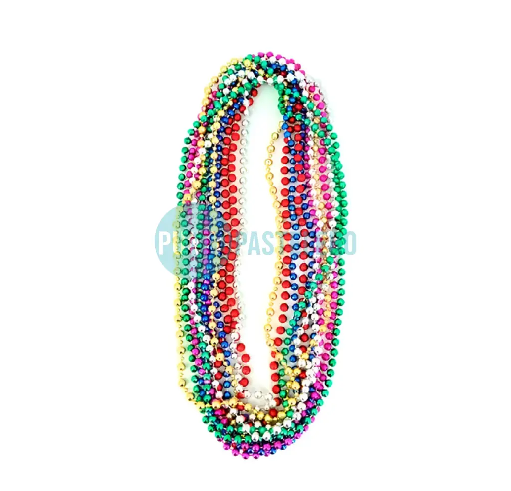 COLLAR DE PERLAS MULTICOLOR METAL (6 U.)
