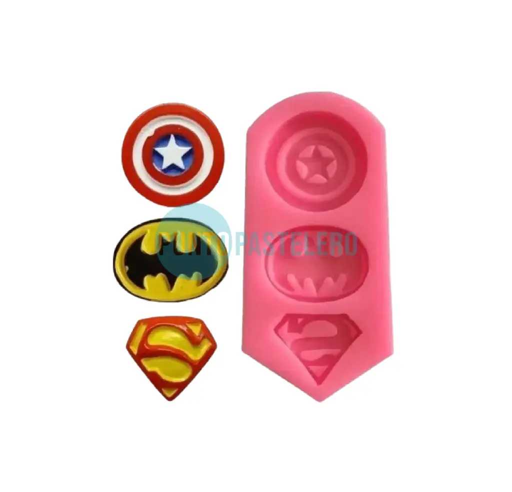 MOLDE SILICONA SUPERHEROES LOGO [C5]