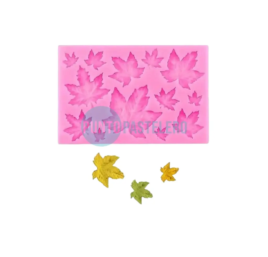 MOLDE SILICONA HOJAS OTOÑALES [C2]